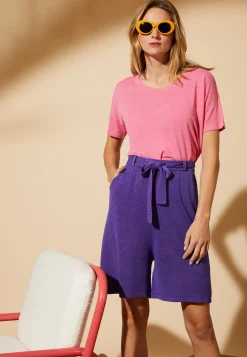 Montagut Fluid shorts in flamed linen - Maceo