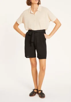 Montagut Fluid shorts in flamed linen - Maceo