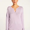 Montagut Gentleman's collar T-shirt in bamboo cashmere fiber - Aesha