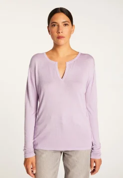 Montagut Gentleman's collar T-shirt in bamboo cashmere fiber - Aesha