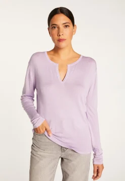 Montagut Gentleman's collar T-shirt in bamboo cashmere fiber - Aesha