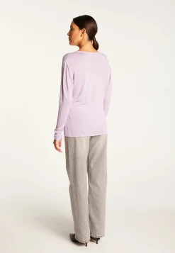Montagut Gentleman's collar T-shirt in bamboo cashmere fiber - Aesha