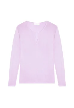 Montagut Gentleman's collar T-shirt in bamboo cashmere fiber - Aesha
