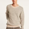 Montagut Herringbone pattern sweater in wool and Alpaca - Luka