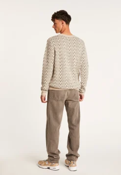 Montagut Herringbone pattern sweater in wool and Alpaca - Luka
