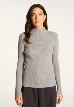 Montagut High neck sweater in wool blend - Reagan