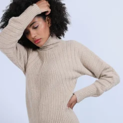 Montagut High neck sweater in wool and alpaca - Sylia