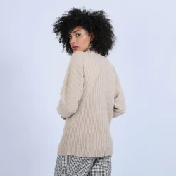 Montagut High neck sweater in wool and alpaca - Sylia