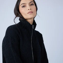 Montagut High-neck cardigan in wool and silk velour - Brésil