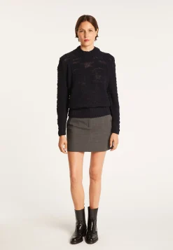 Montagut High-neck jumper with buttoned sleeves - Sumaya