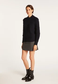 Montagut High-neck jumper with buttoned sleeves - Sumaya