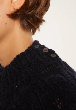 Montagut High-neck jumper with buttoned sleeves - Sumaya