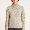 Montagut High-neck marled wool jumper - Papyrus
