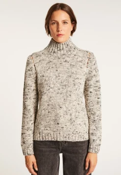 Montagut High-neck marled wool jumper - Papyrus
