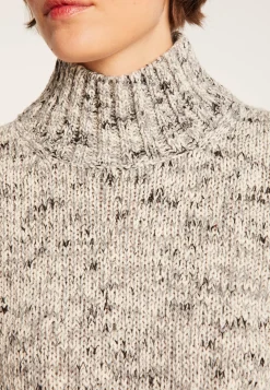 Montagut High-neck marled wool jumper - Papyrus