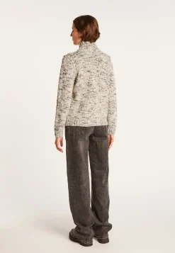 Montagut High-neck marled wool jumper - Papyrus