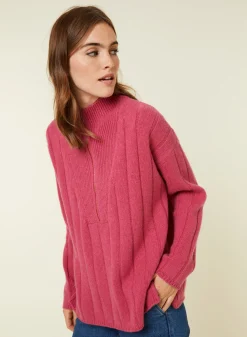 Montagut High-neck zipped cashmere blend sweater - Lodric
