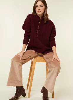 Montagut High-neck zipped cashmere blend sweater - Lodric