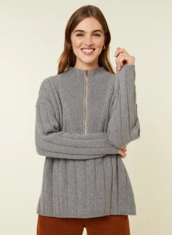 Montagut High-neck zipped cashmere blend sweater - Lodric