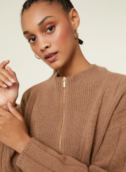 Montagut High-neck zipped cashmere blend sweater - Lodric