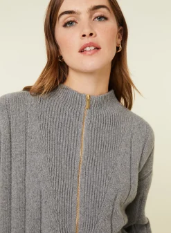 Montagut High-neck zipped cashmere blend sweater - Lodric