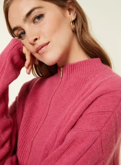 Montagut High-neck zipped cashmere blend sweater - Lodric