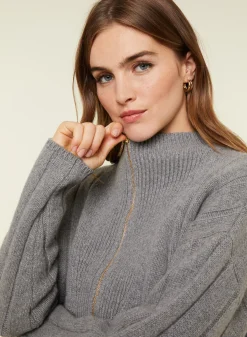 Montagut High-neck zipped cashmere blend sweater - Lodric