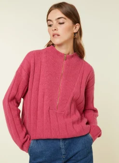 Montagut High-neck zipped cashmere blend sweater - Lodric