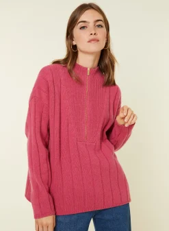 Montagut High-neck zipped cashmere blend sweater - Lodric