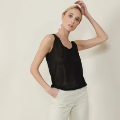 Montagut Iridescent effect round neck tank top - Ness