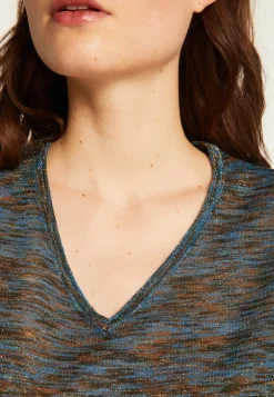 Montagut Iridescent V-neck T-shirt - Dolores