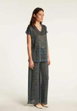 Montagut Iridescent V-neck T-shirt - Dolores