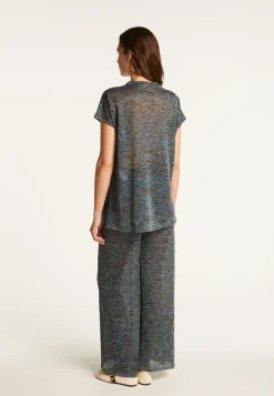 Montagut Iridescent V-neck T-shirt - Dolores