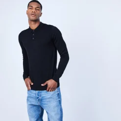 Montagut Jumper with polo collar in merino wool - Eni