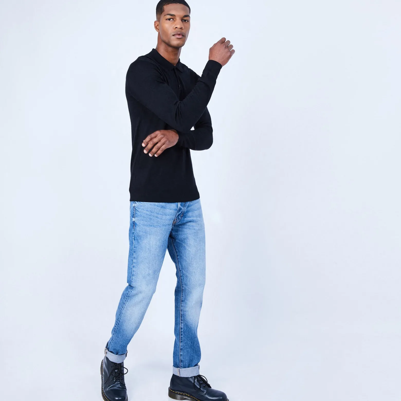 Montagut Jumper with polo collar in merino wool - Eni
