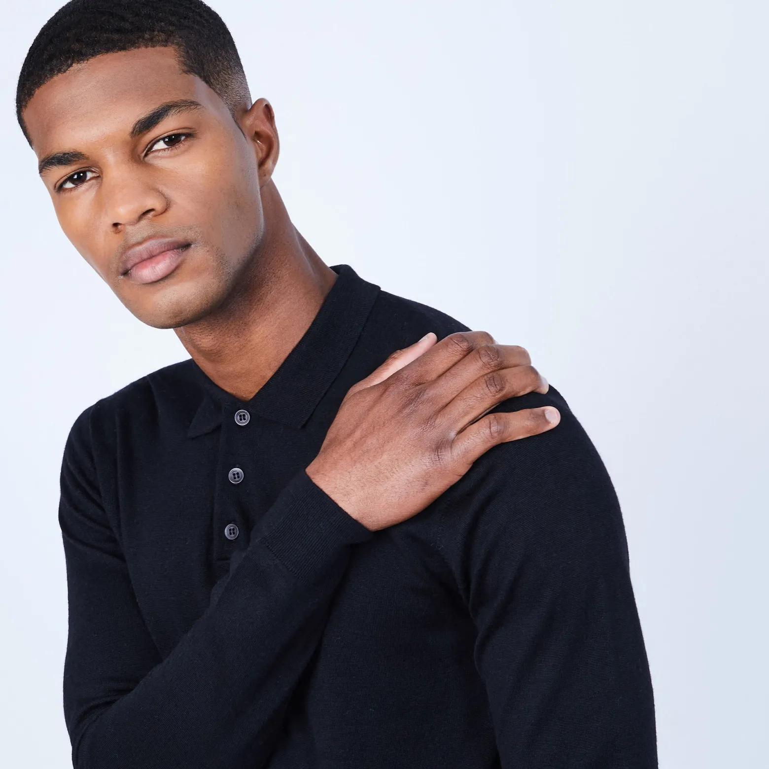 Montagut Jumper with polo collar in merino wool - Eni