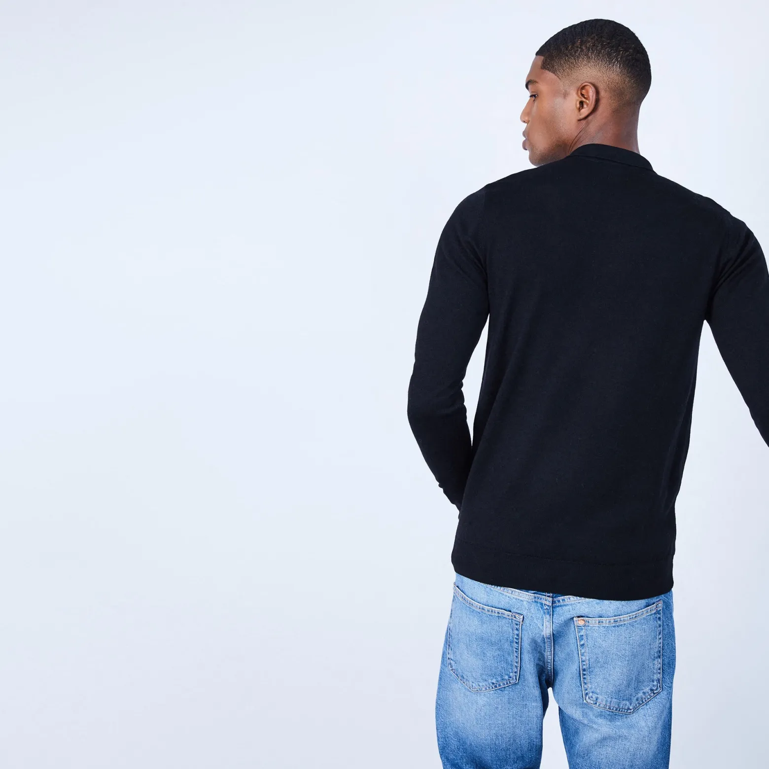 Montagut Jumper with polo collar in merino wool - Eni
