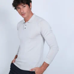 Montagut Jumper with polo shirt collar in merino wool - Eni