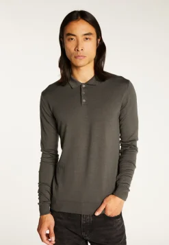 Montagut Jumper with polo shirt collar in merino wool - Eni