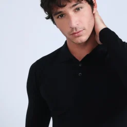Montagut Jumper with polo shirt collar in merino wool - Eni