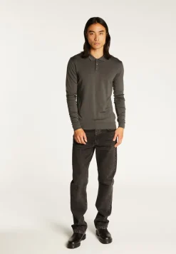 Montagut Jumper with polo shirt collar in merino wool - Eni