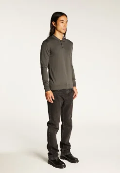 Montagut Jumper with polo shirt collar in merino wool - Eni
