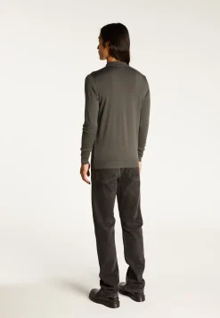 Montagut Jumper with polo shirt collar in merino wool - Eni