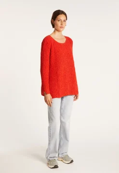 Montagut Jumper with slits in silk and wool velour - Bonnou