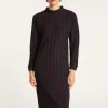 Montagut Knit dress with tennis stripes - Edelweiss
