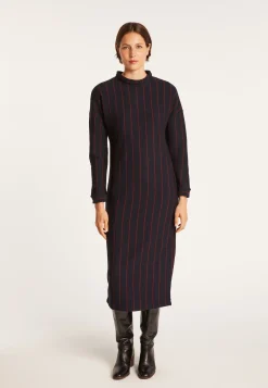 Montagut Knit dress with tennis stripes - Edelweiss