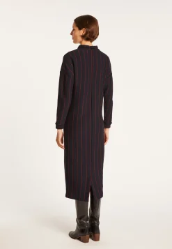 Montagut Knit dress with tennis stripes - Edelweiss