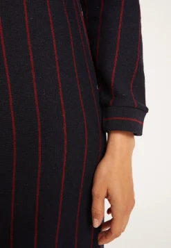 Montagut Knit dress with tennis stripes - Edelweiss