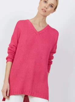 Montagut Large chunky knit v-neck sweater - Balata