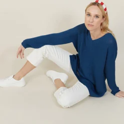 Montagut Large chunky knit v-neck sweater - Balata